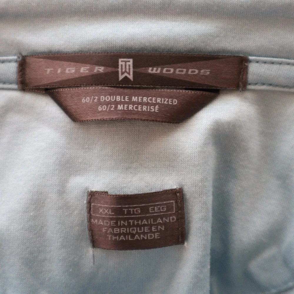 Nike Tiger Woods Polo Shirt‎ Mens 2XL XXL Double Mercerized Golf Short Sleeve